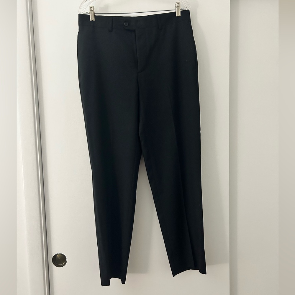 Egara Black Trousers with Blue Accent